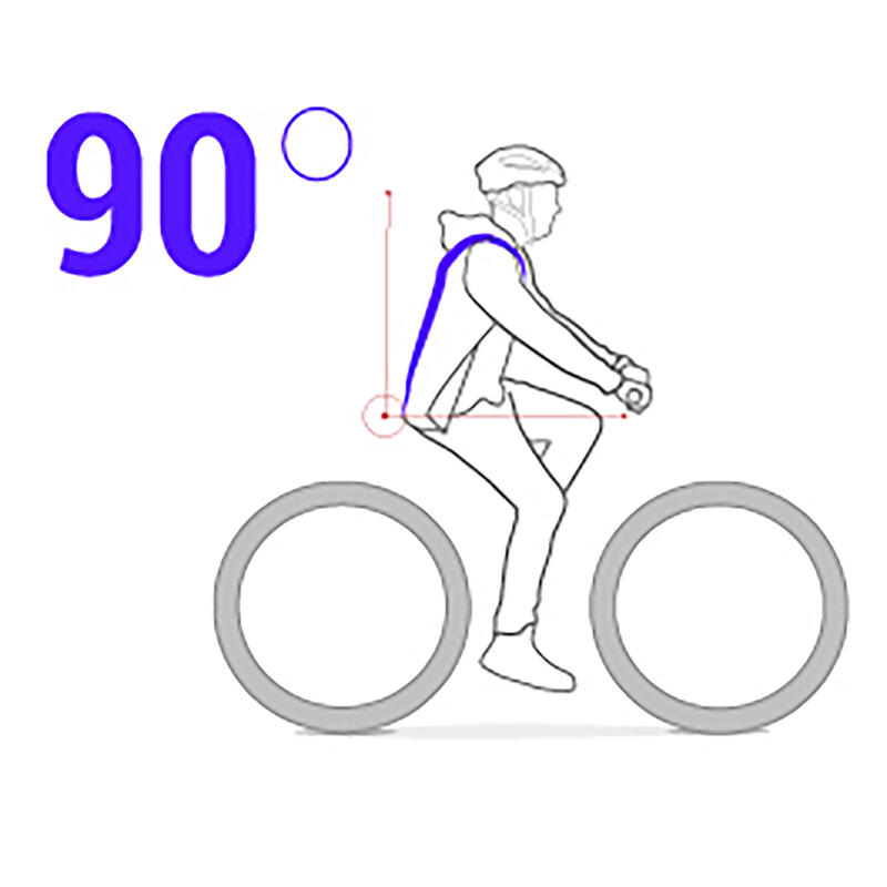 Kerékpárnyereg 90° zselés