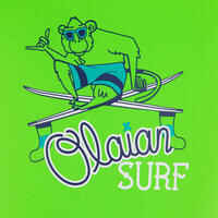 kids’ surfing anti-UV printed water T-Shirt - green