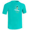 kids’ anti-UV printed surfing water T-shirt - turquoise