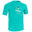 Wasser-T-Shirt UV-Schutz Surfen Kinder türkisgrün bedruckt