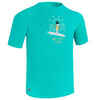 UV-Shirt Kinder UV-Schutz 50+ türkisgrün/bedruckt