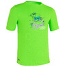 Kids Surfing Printed UV Rash Guard Green