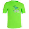 UV-Shirt Surfen Kinder grün bedruckt