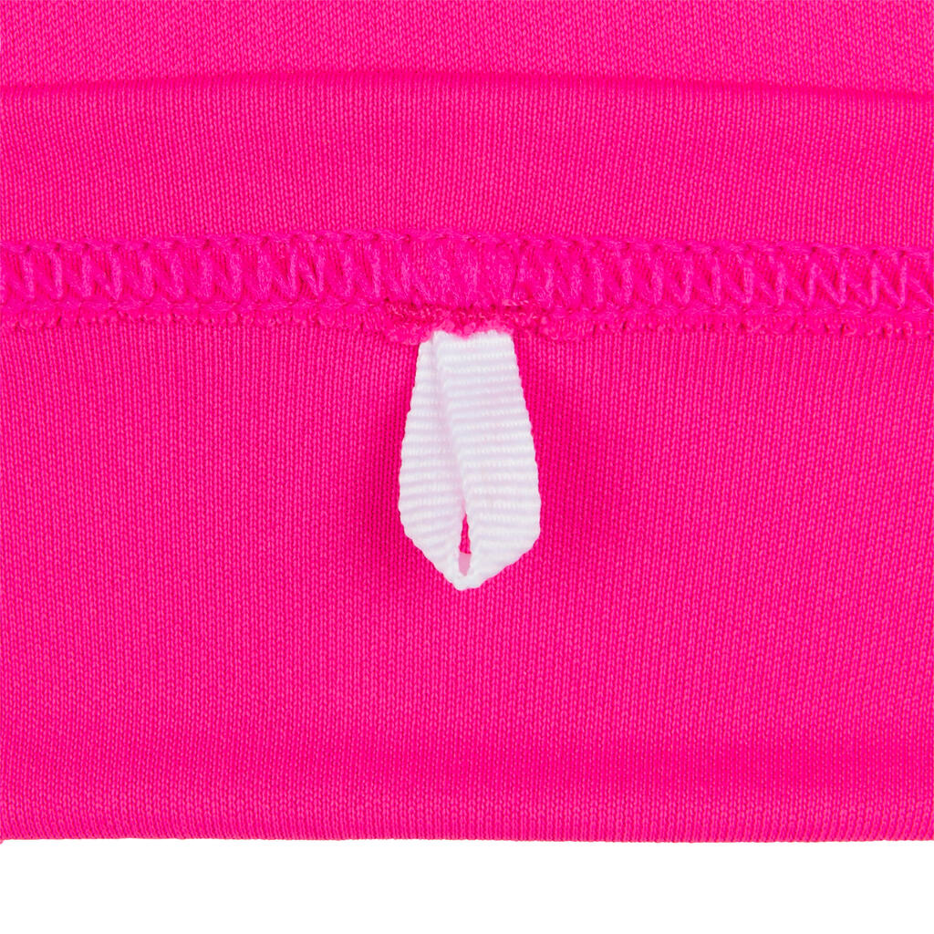Wasser-T-Shirt UV-Schutz Surfen langärmlig Kinder rosa bedruckt