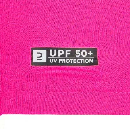 kids’ surfing anti-UV long-sleeved printed water T-shirt - pink