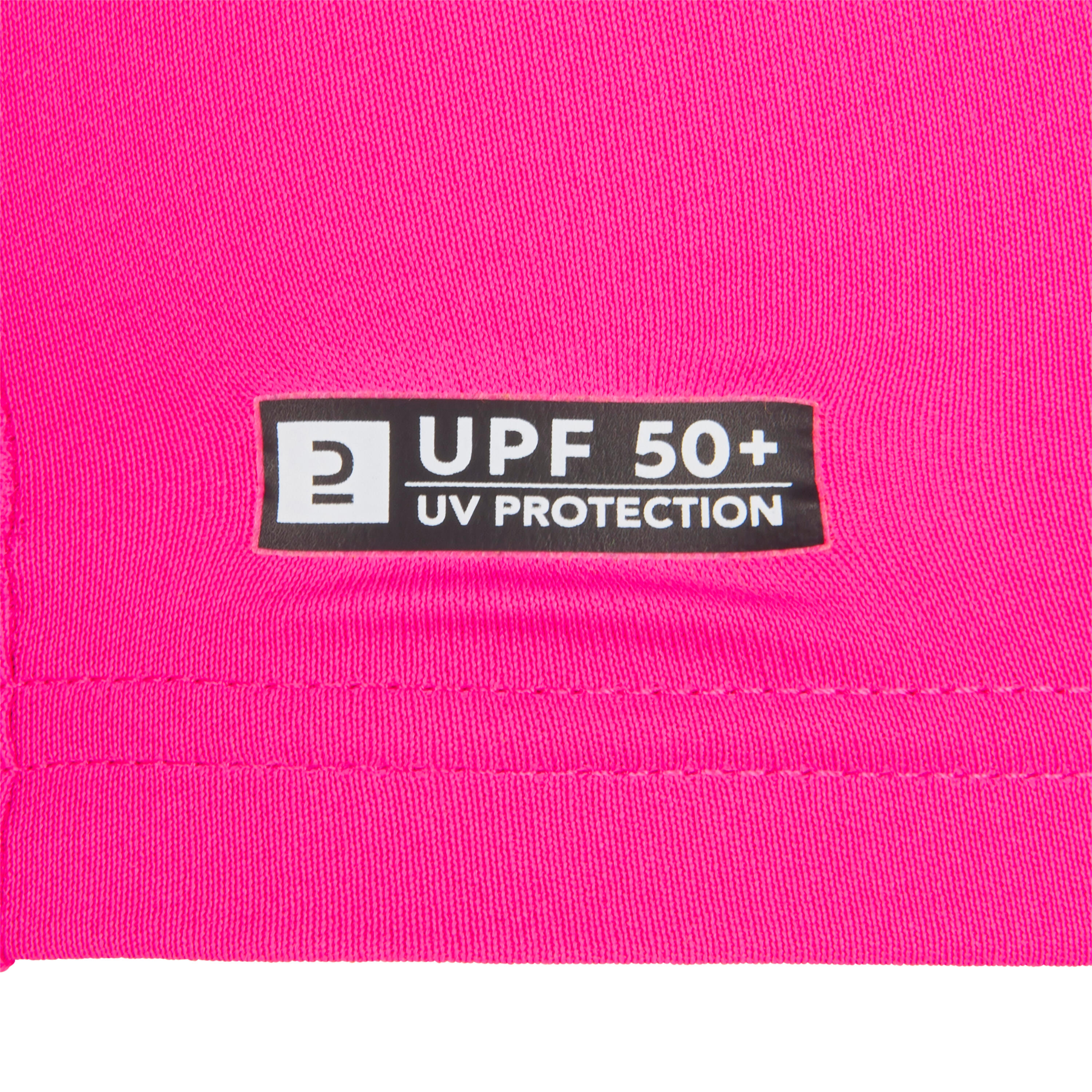 kids’ surfing anti-UV long-sleeved printed water T-shirt - pink 3/8