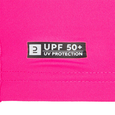Playera Solar Anti-UV Surf Niños Rosa Estampado Manga Larga
