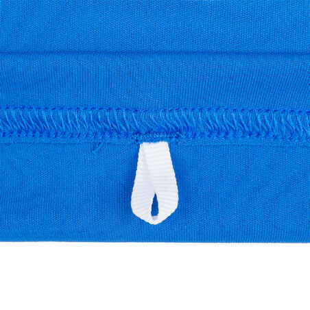 Wasser-T-Shirt UV-Schutz Surfen langärmlig Kinder blau bedruckt 
