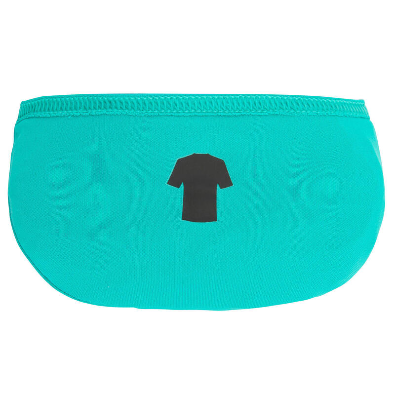 Maglia anti-UV surf bambina 100 azzurra