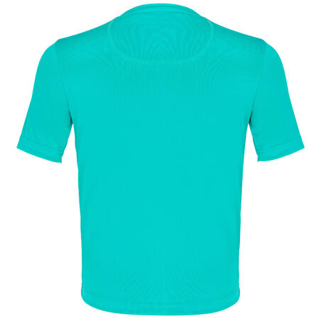 water tee shirt anti UV surf enfant vert turquoise imprimé