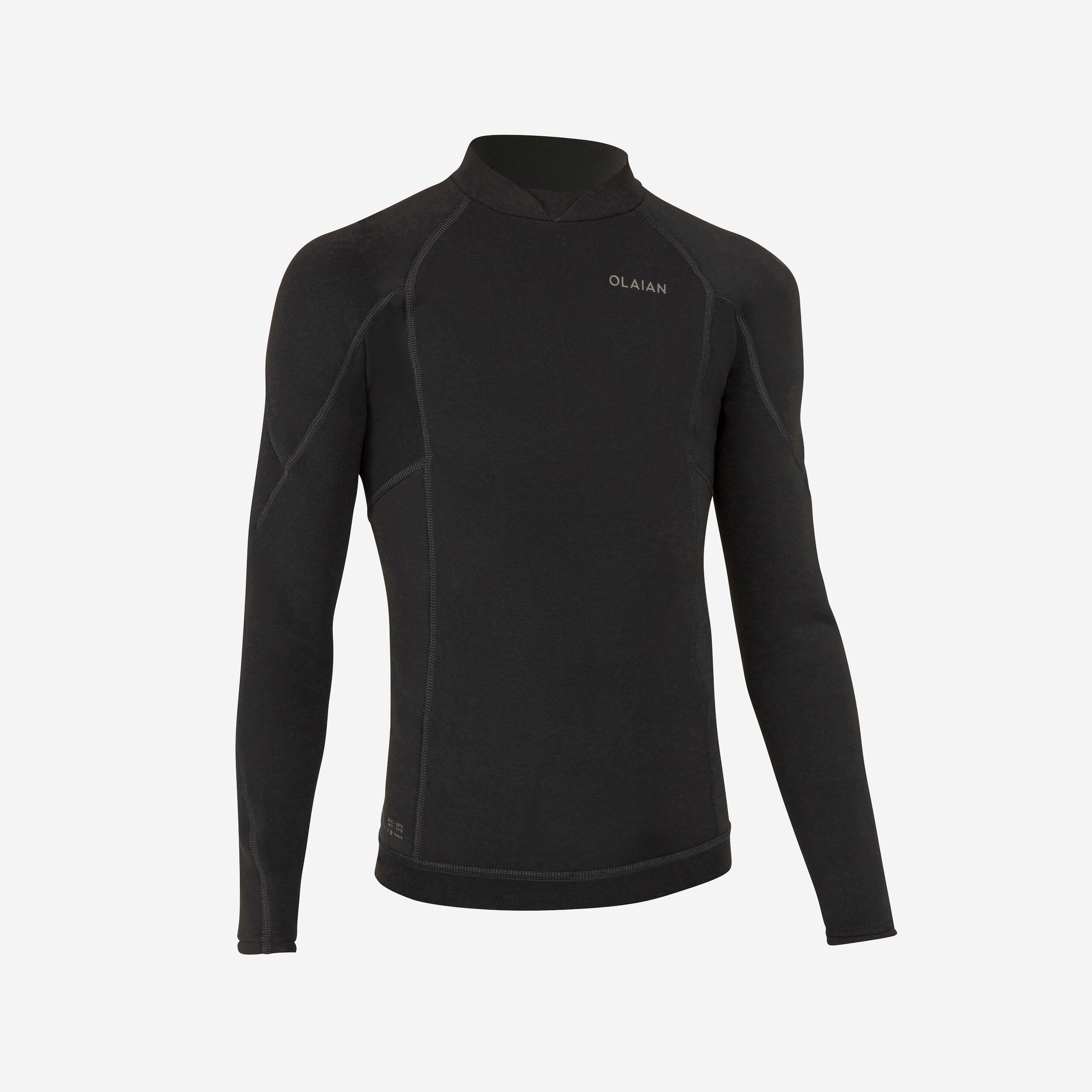 Olaian - Top Néoprène 1,5 Mm Surf 900 Junior Noir - Top Néoprène - Surf Bodyboard Ski Nautique - Noir - 10 À 12 Ans - Decathlon