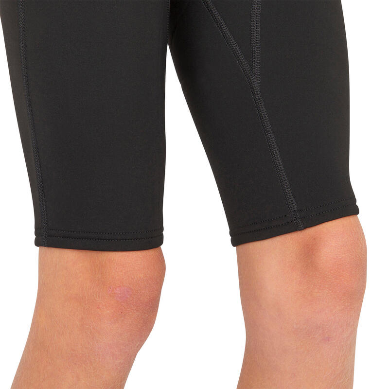 Fato Shorty de Surf 900 Neoprene 1,5 mm Criança Preto Vermelho