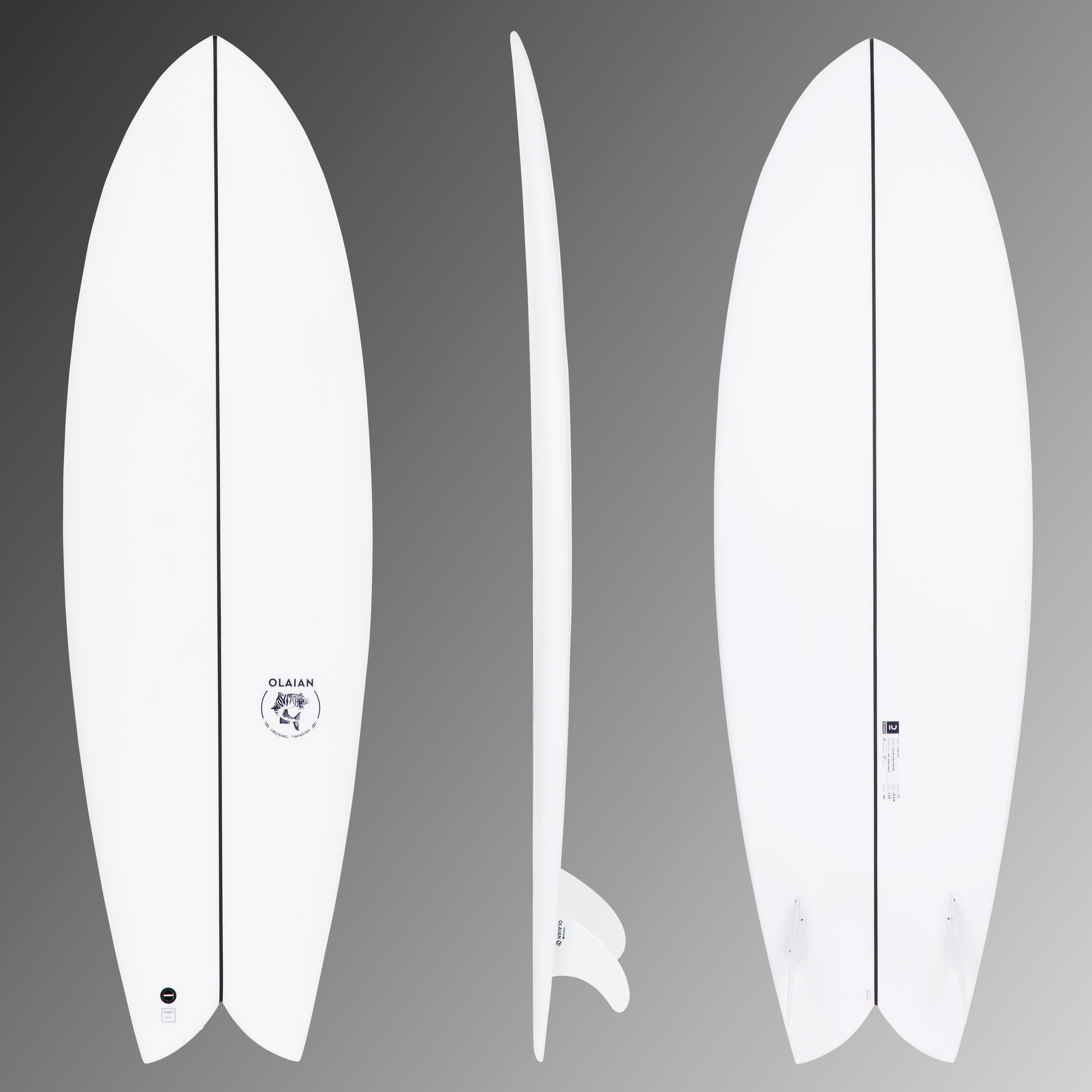 Placă SURF FISH 900 5’8″ 35 L Livrată cu 2 înotătoare twin -58  Placi surf