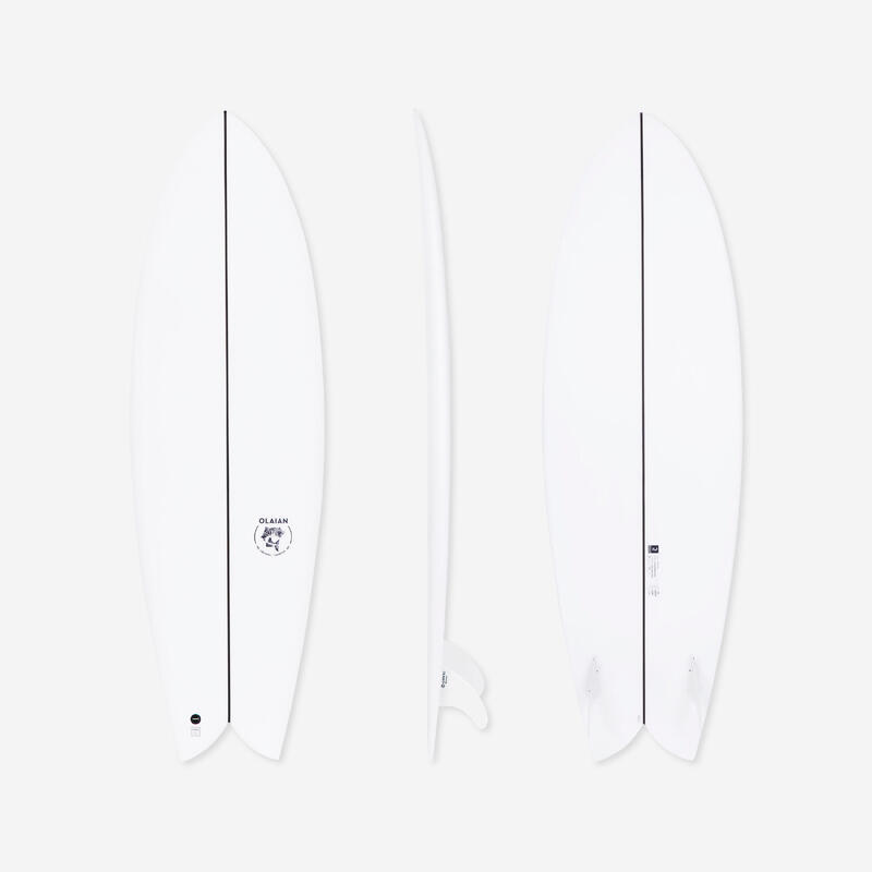 Surfboard 35 l 5'8 Zoll mit 2 Twin-Finnen - Fish 900 