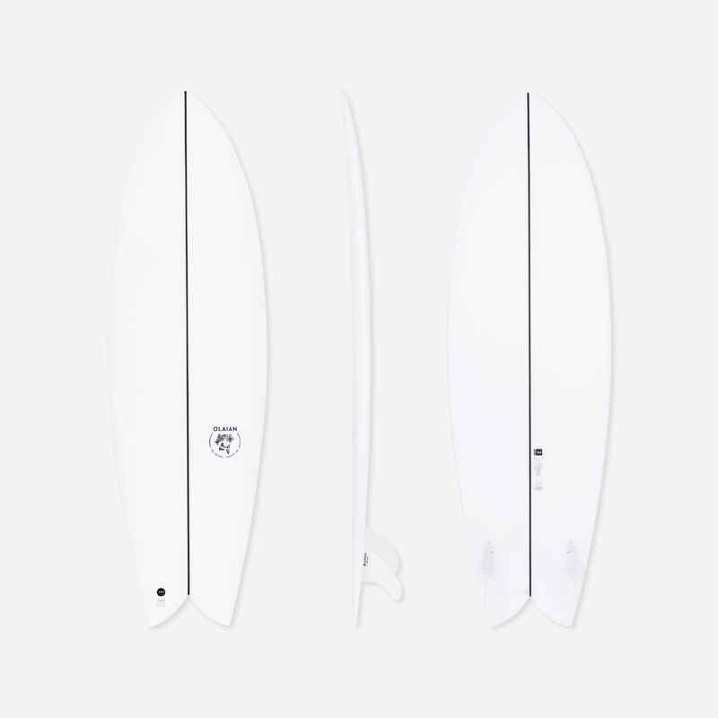 FISH 900 5'8" 35 L. Comes with 2 twin fins.