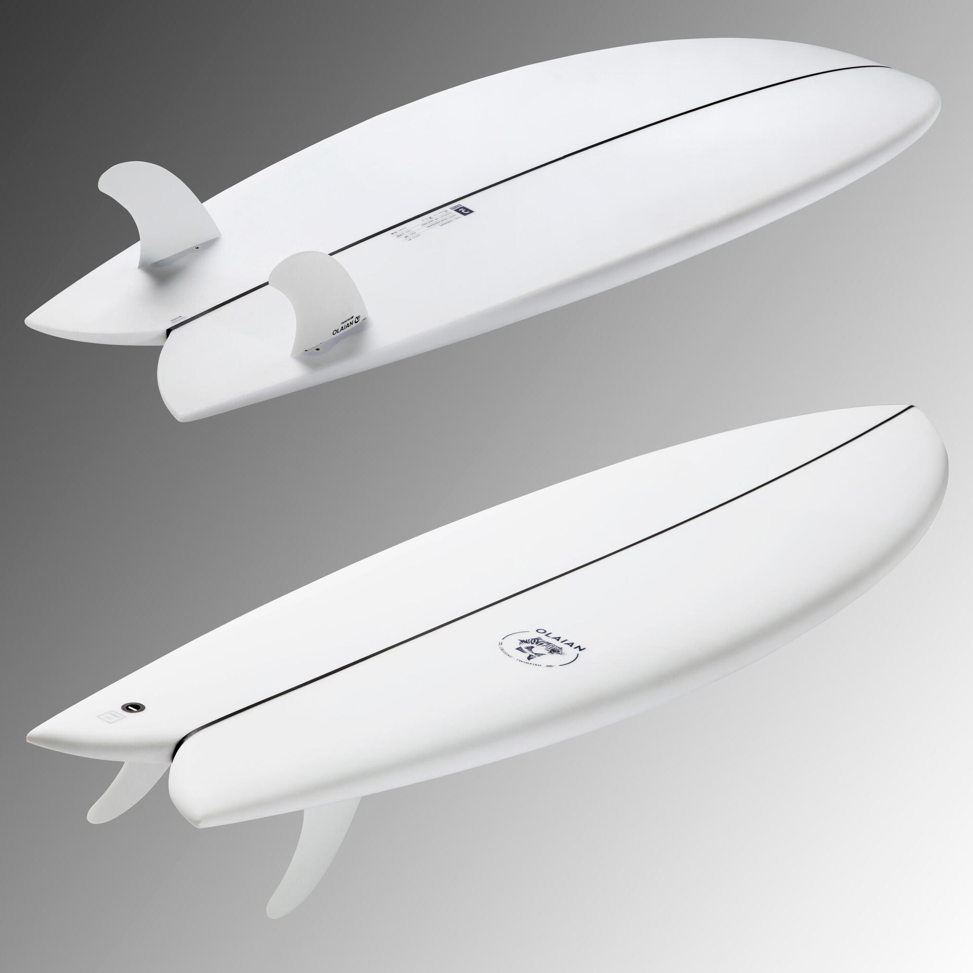 Olaian Twin Fish surfboard