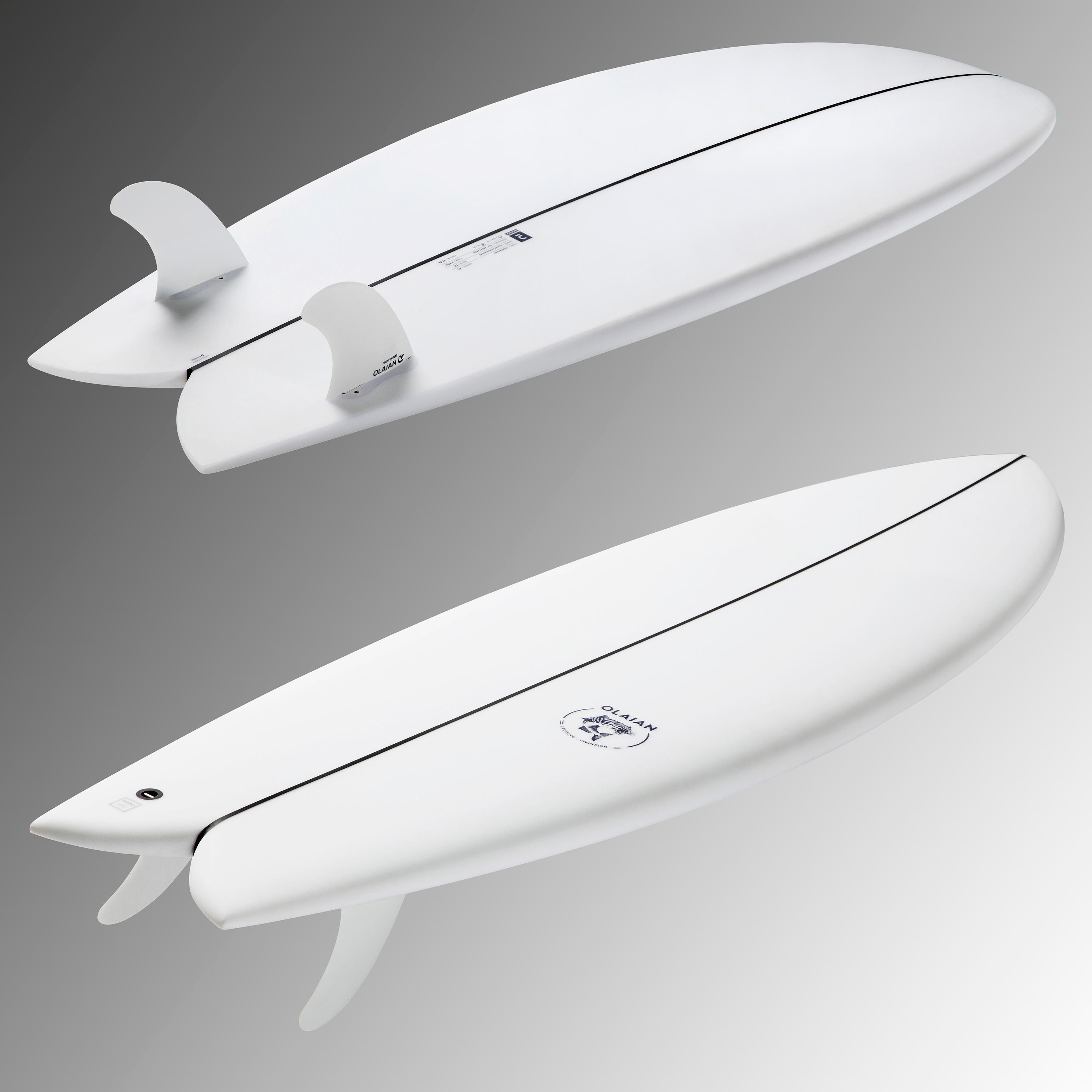 FISH 900 6'1" 42 L. Supplied with 2 twin fins. 4/15