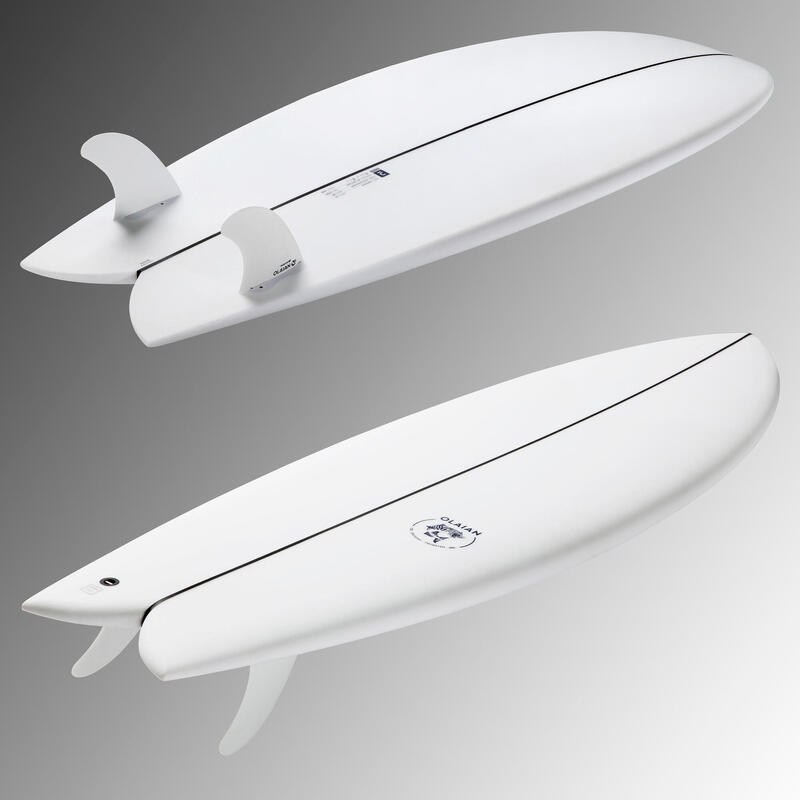 Placă surf FISH 900 6'1" 42 L, vândută cu 2 înotătoare twin