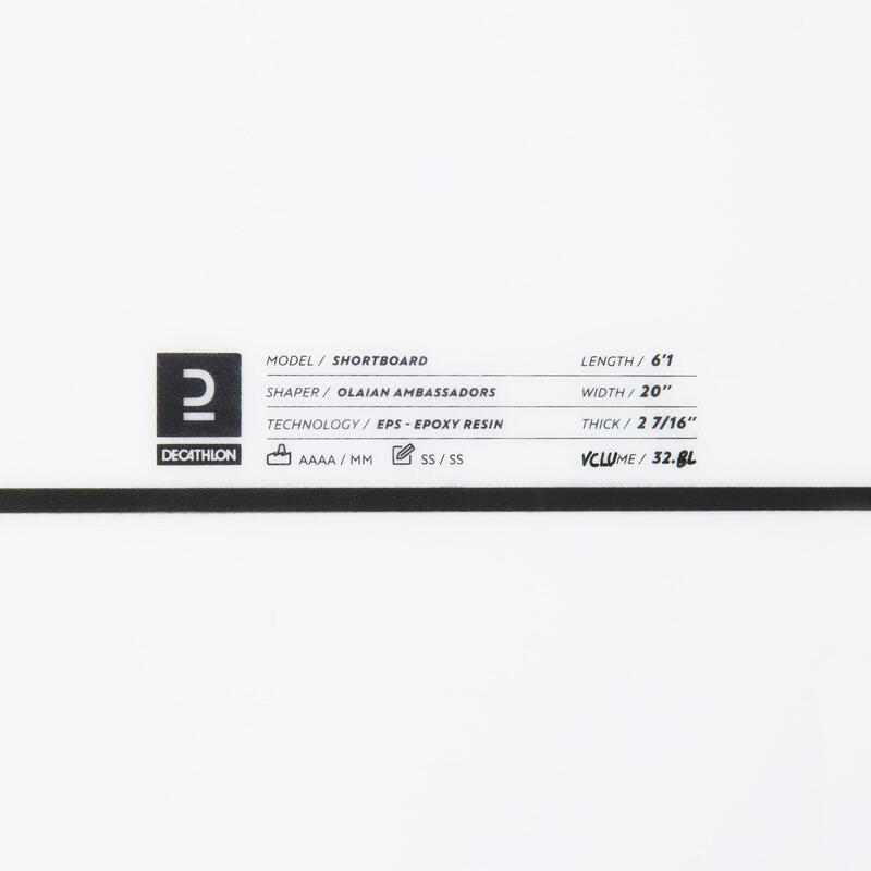 Shortboard, 6'1", 33 l, 3 db FCS2 szkeggel - 900-as 