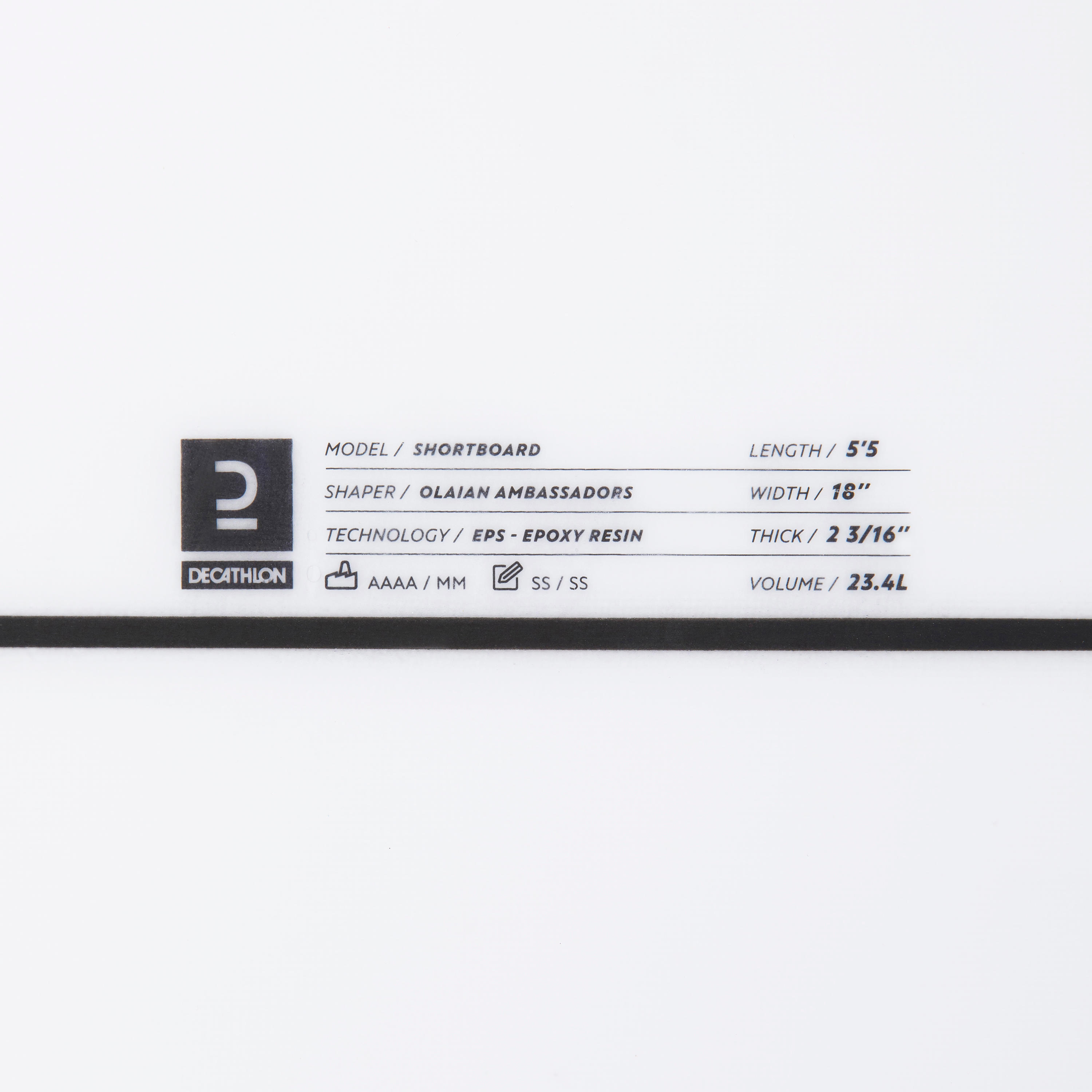 DECATHLON Surf shortboard 900 5'5" 24 l bez · záber 11