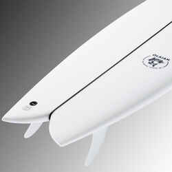 FISH 900 5'8" 35 L. Comes with 2 twin fins.