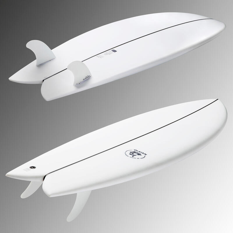 Placă SURF FISH 900 5'8" 35 L Livrată cu 2 înotătoare twin