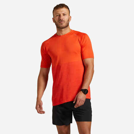 Rdeča moška tekaška majica s kratkimi rokavi KIPRUN CARE