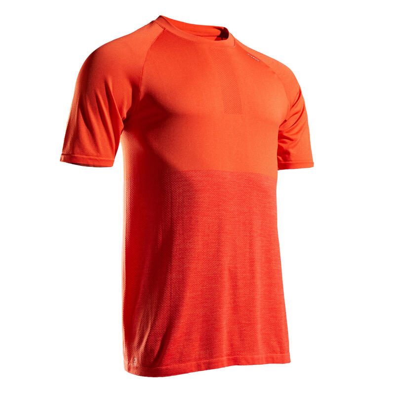 T-SHIRT RESPIRÁVEL DE CORRIDA KIPRUN CARE HOMEM VERMELHO EDIÇÃO LIMITADA