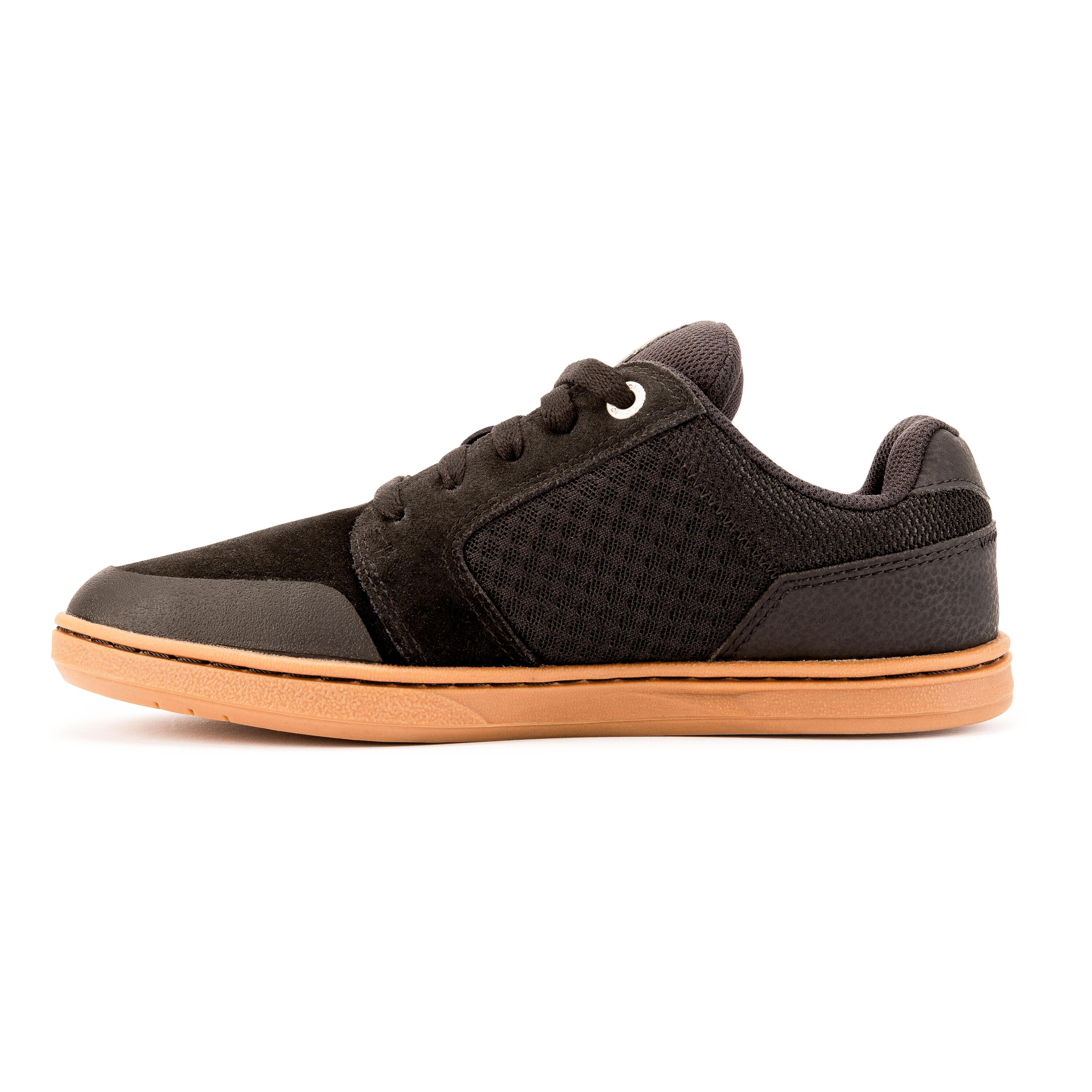 Kids' Low-Top Skateboard Shoes with Rubber Outsole Crush 500 - Black 2/11