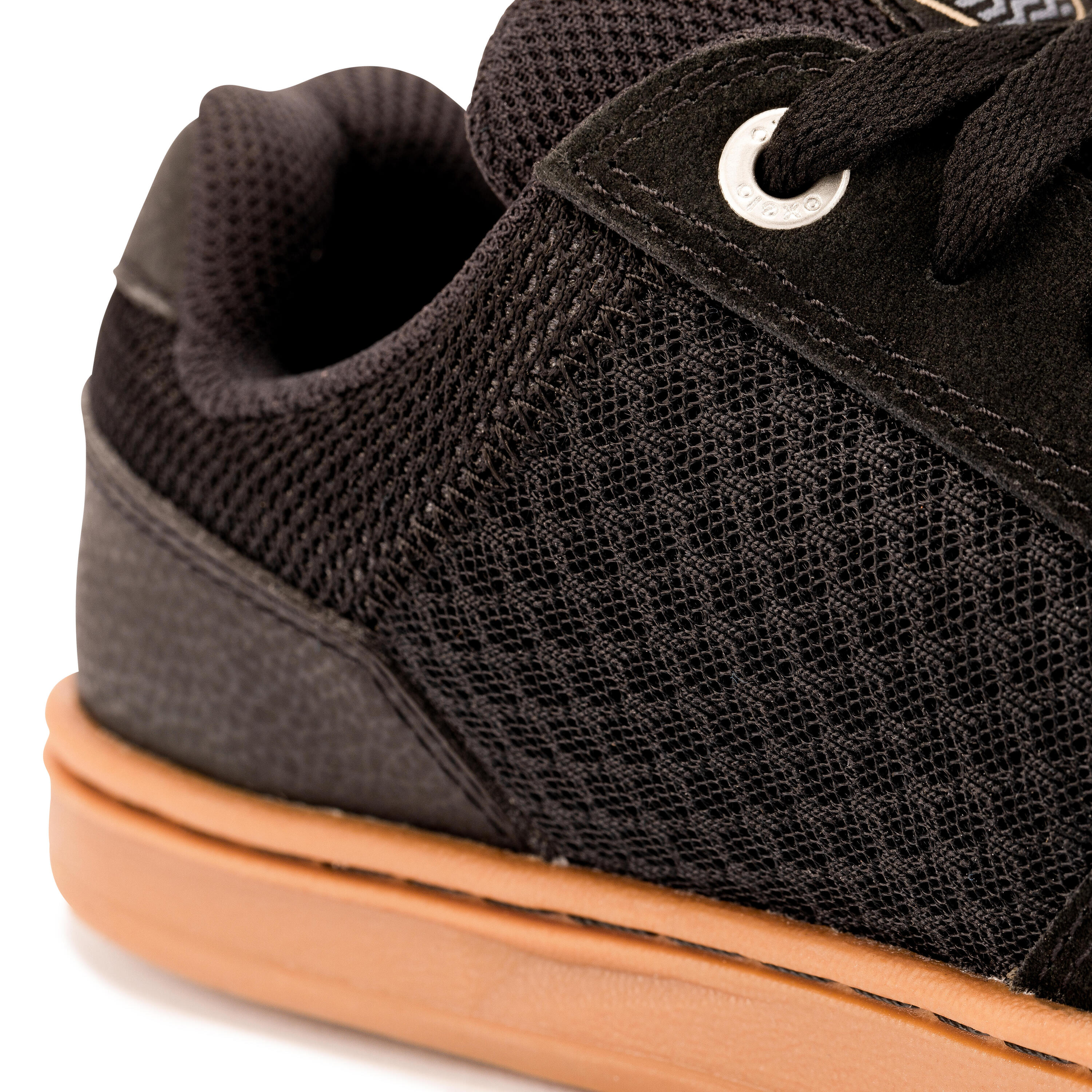 Kids' Low-Top Skateboard Shoes with Rubber Outsole Crush 500 - Black 7/11