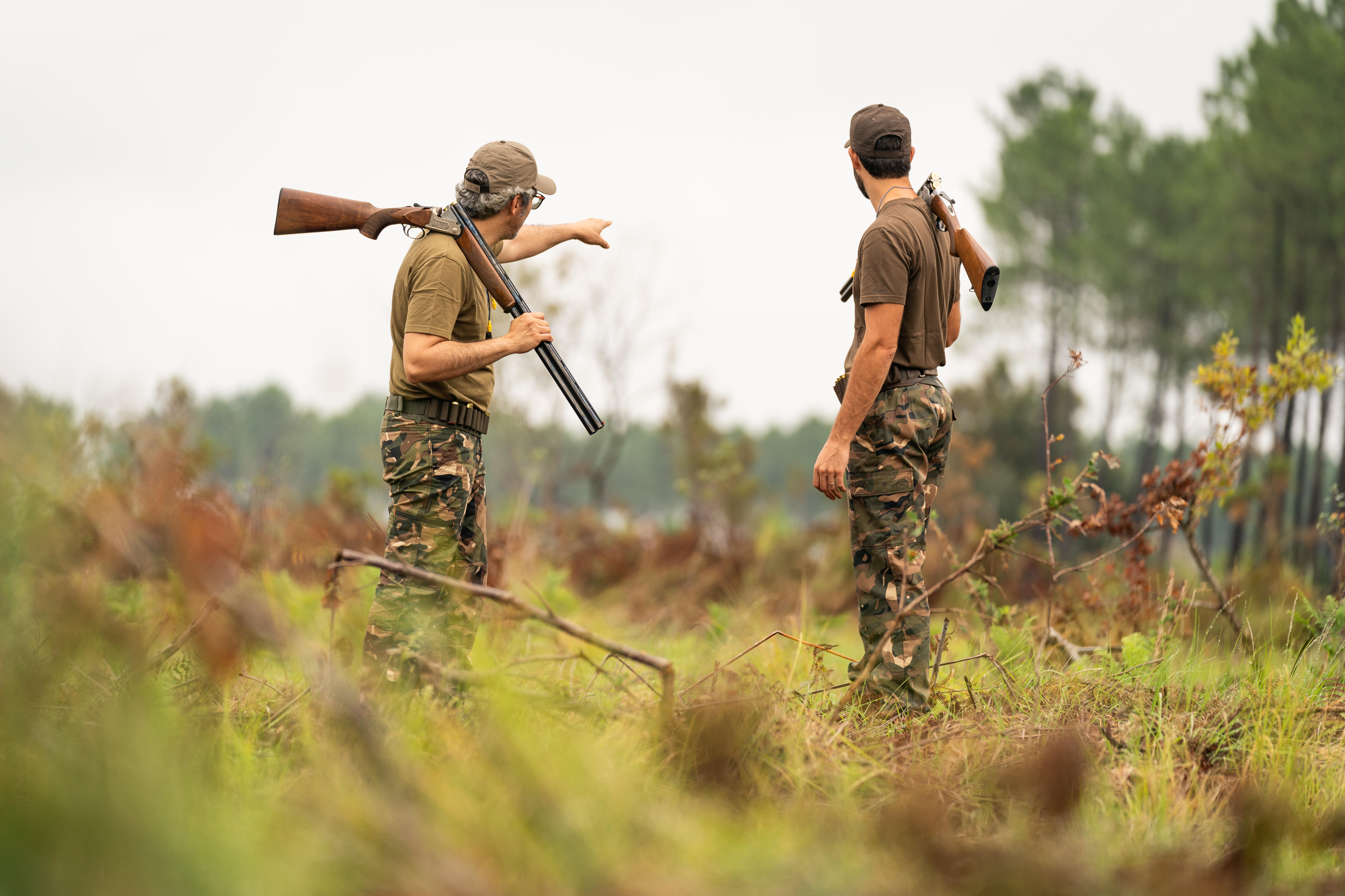 Durable Cargo Trousers - Steppe 300 Camouflage Woodland Green - SOLOGNAC