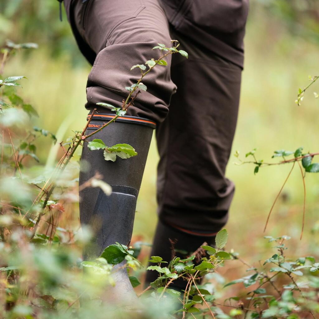 Jagd-Gummistiefel SUPERTRACK 500 braun/schwarz