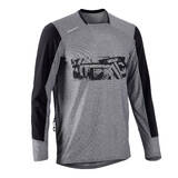 Men Mountain Bike Long Sleeved Jersey ST 100 - Grey