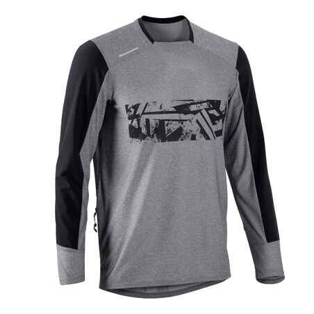 Jersey ciclismo mtb	EXPL100 hombre	rockrider - gris