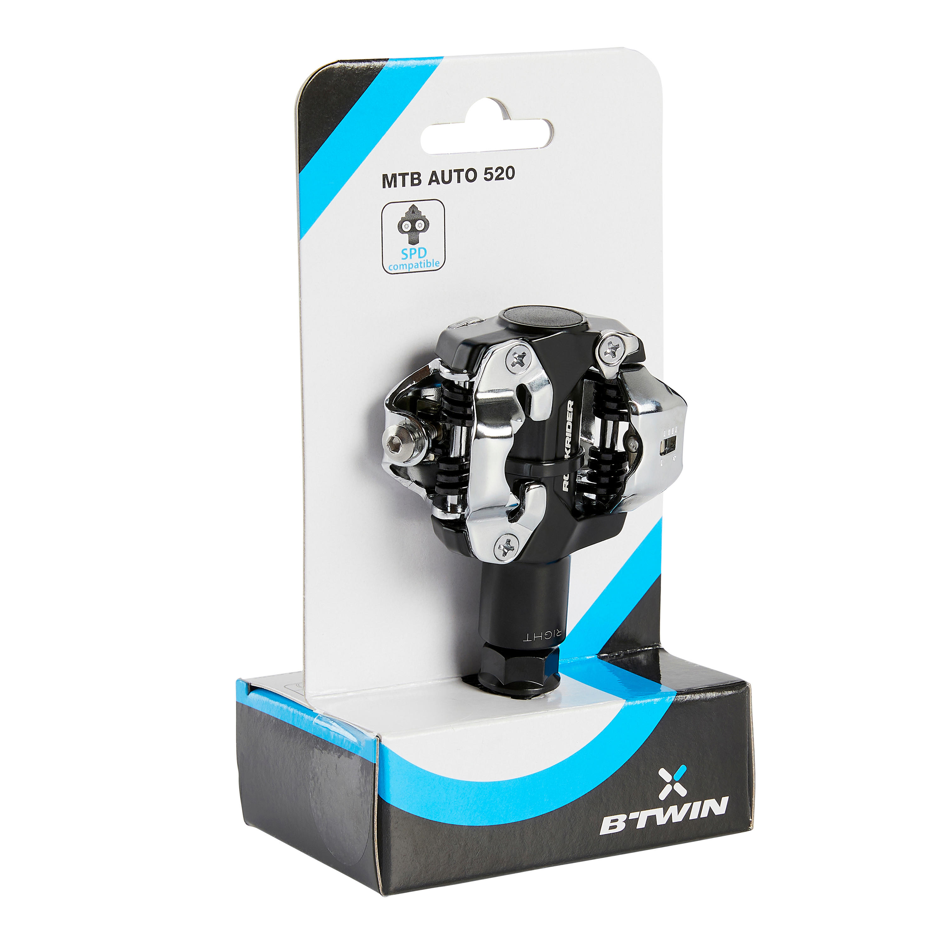Clipless Mountain Bike Pedals - SPD 520 Black - ROCKRIDER