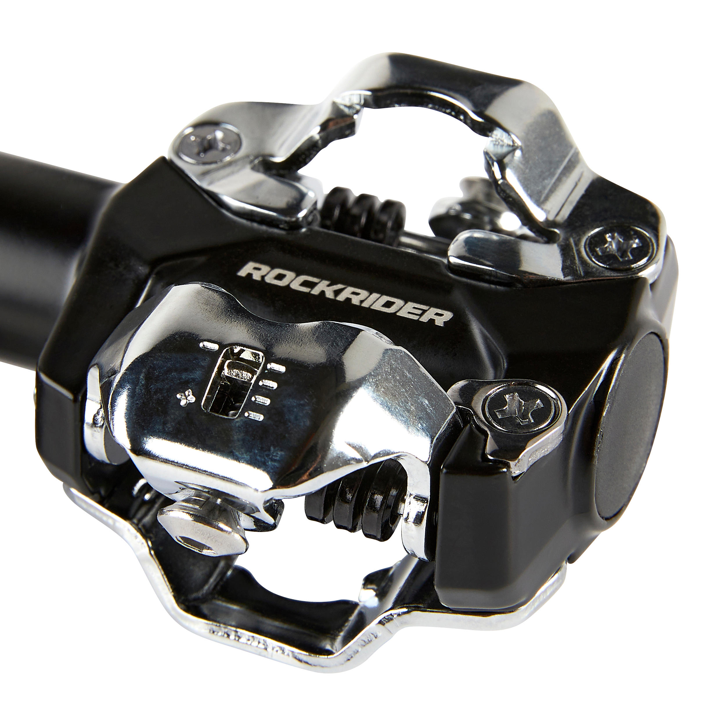 Clipless Mountain Bike Pedals 520 Black ROCKRIDER Decathlon