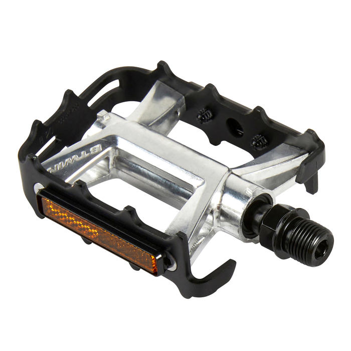 Pédales Plates ROCKBROS En Aluminium Pour VTT - Filetage 9/16 - Couleur Titane - Garantie 1 An