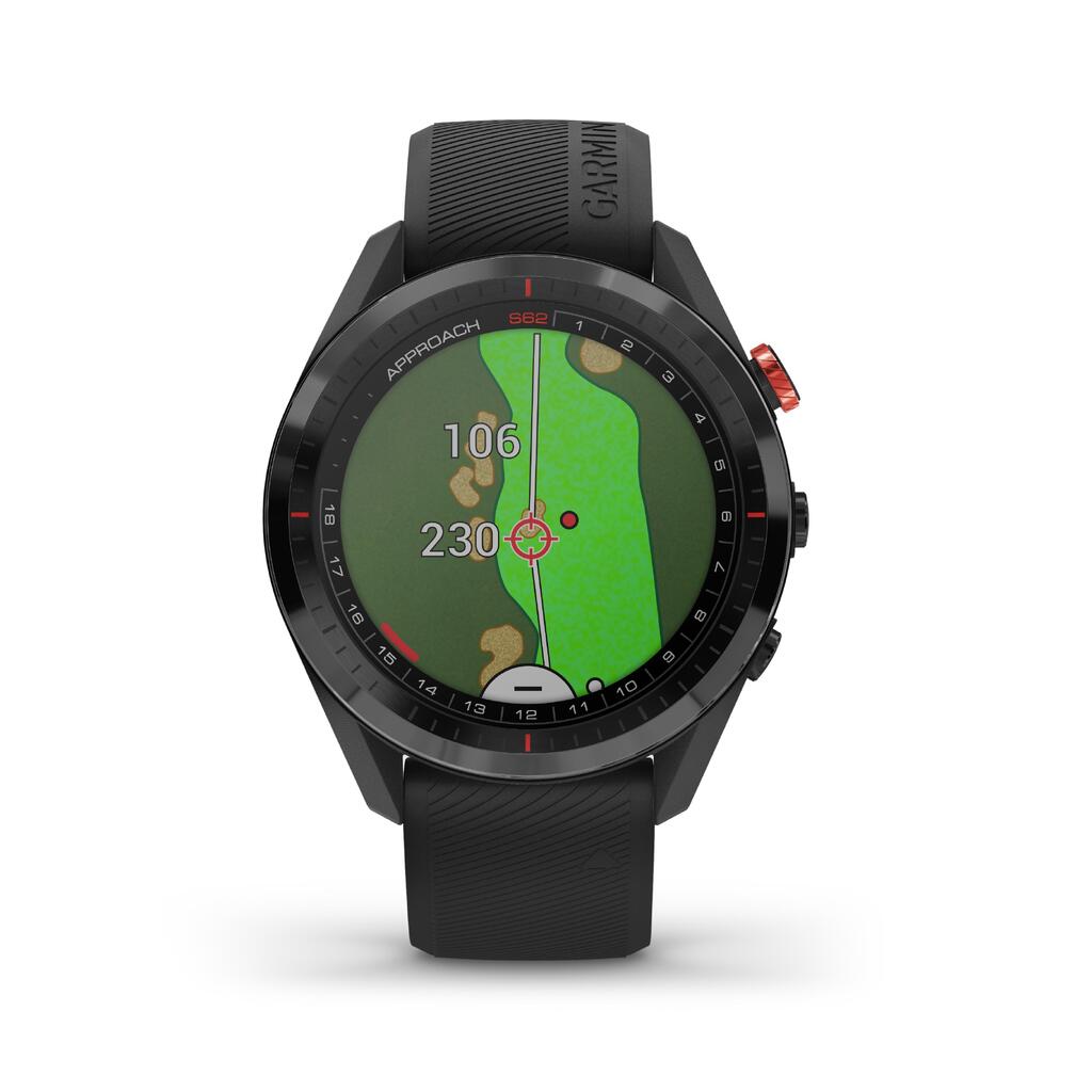 GPS golfa rokas pulkstenis - Garmin Aproach S62, melns