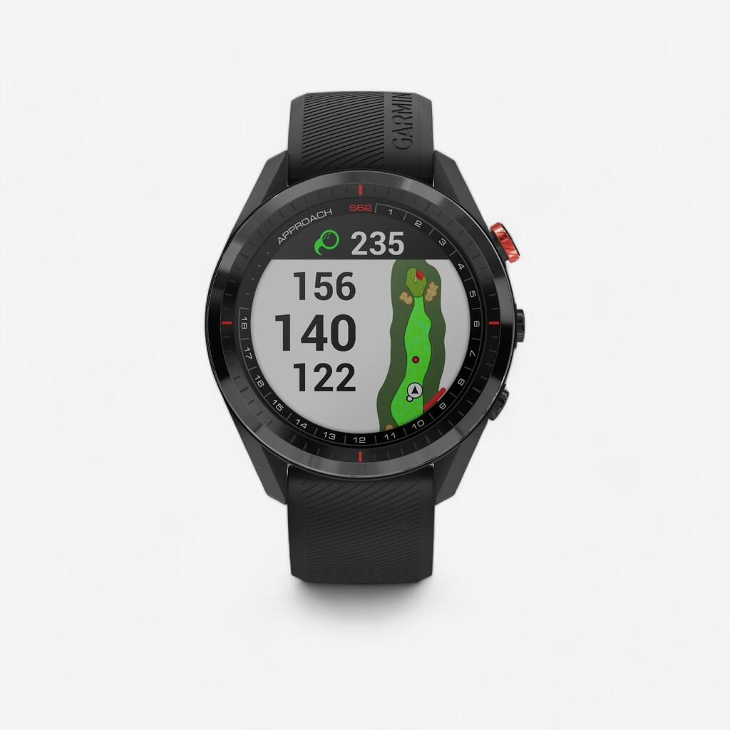 GPS golfa rokas pulkstenis - Garmin Aproach S62, melns