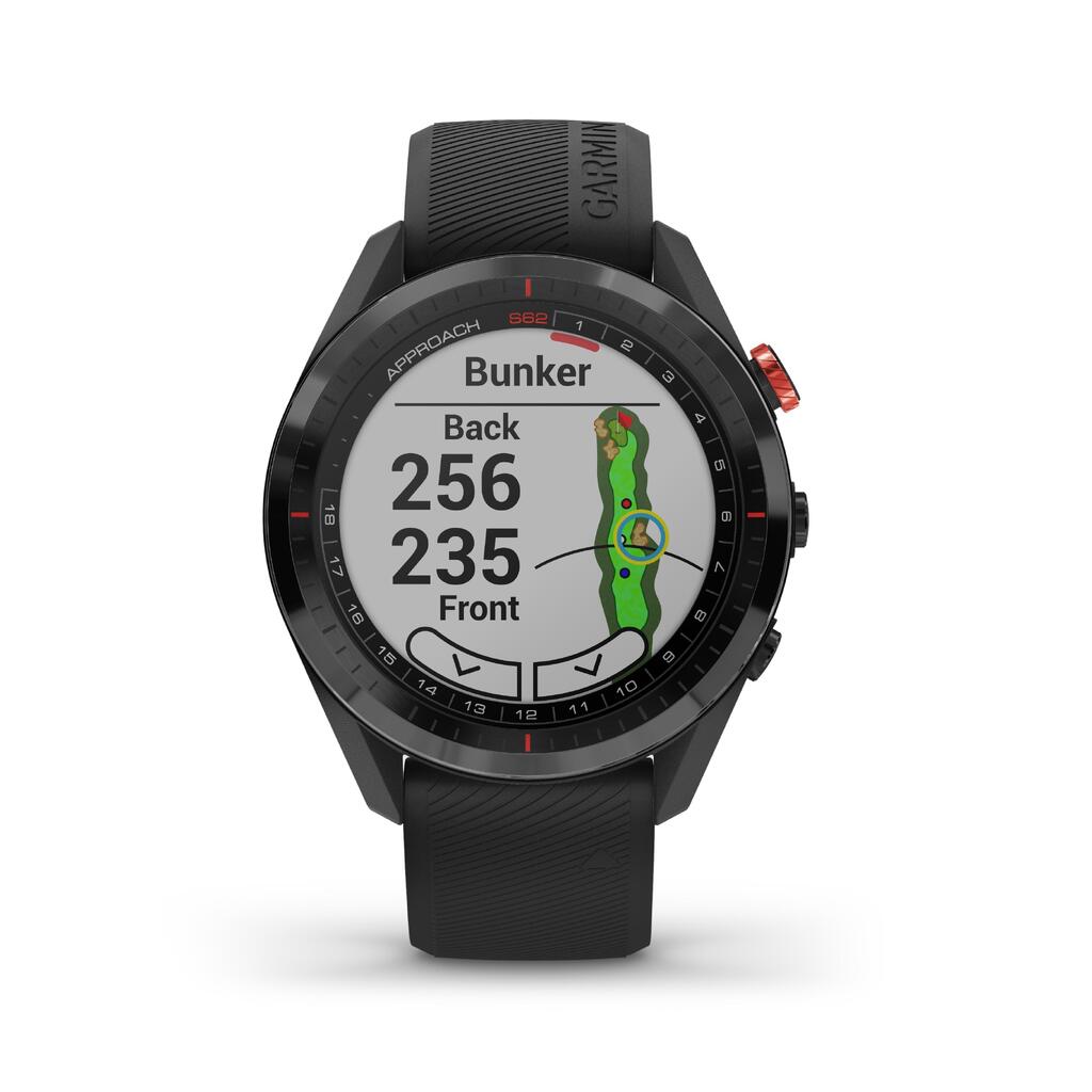 GPS golfa rokas pulkstenis - Garmin Aproach S62, melns