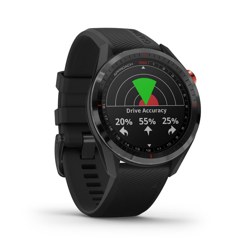 GPS golfa rokas pulkstenis - Garmin Aproach S62, melns