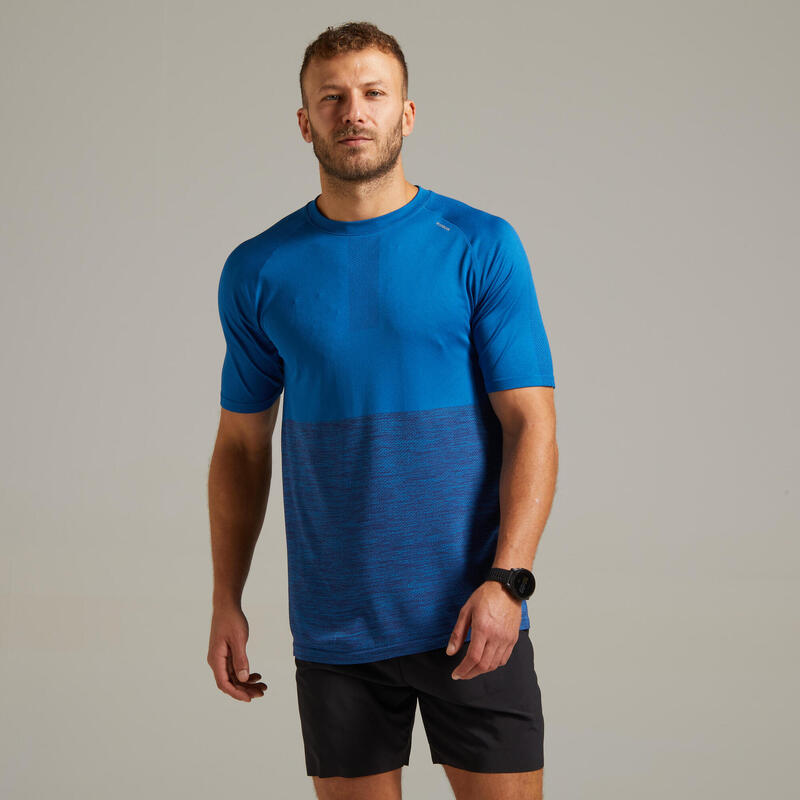 TEE SHIRT RUNNING HOMME RESPIRANT KIPRUN CARE BLEU