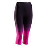 WOMEN'S CROPPED RUNNING BOTTOMS KIPRUN CARE BREATHABLE - BLACK/PINK
