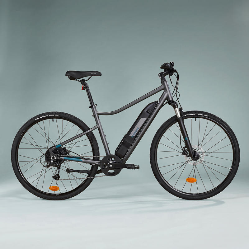 Electric Hybrid Bike Riverside 500 E Grey/Green Decathlon