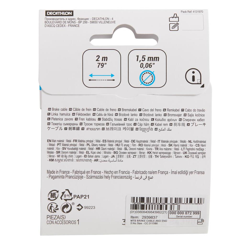 CABLE FREIN VTT/VILLE UNIVERSEL INOX