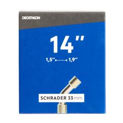CHAMBRE A AIR 14" SECTION 1,5 A 1,9 VALVE SCHRADER COUDEE