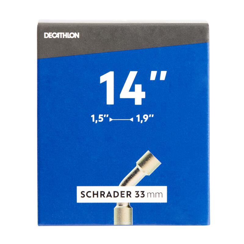DECATHLON İç Lastik - 14 İnç - 1,5 / 1,9 Kesit - Schrader Eğimli Valf Uyumlu DECATHLON İç Lastik - 14 İnç - 1,5 / 1,9 Kesit - Schrader Eğimli Valf Uyumlu