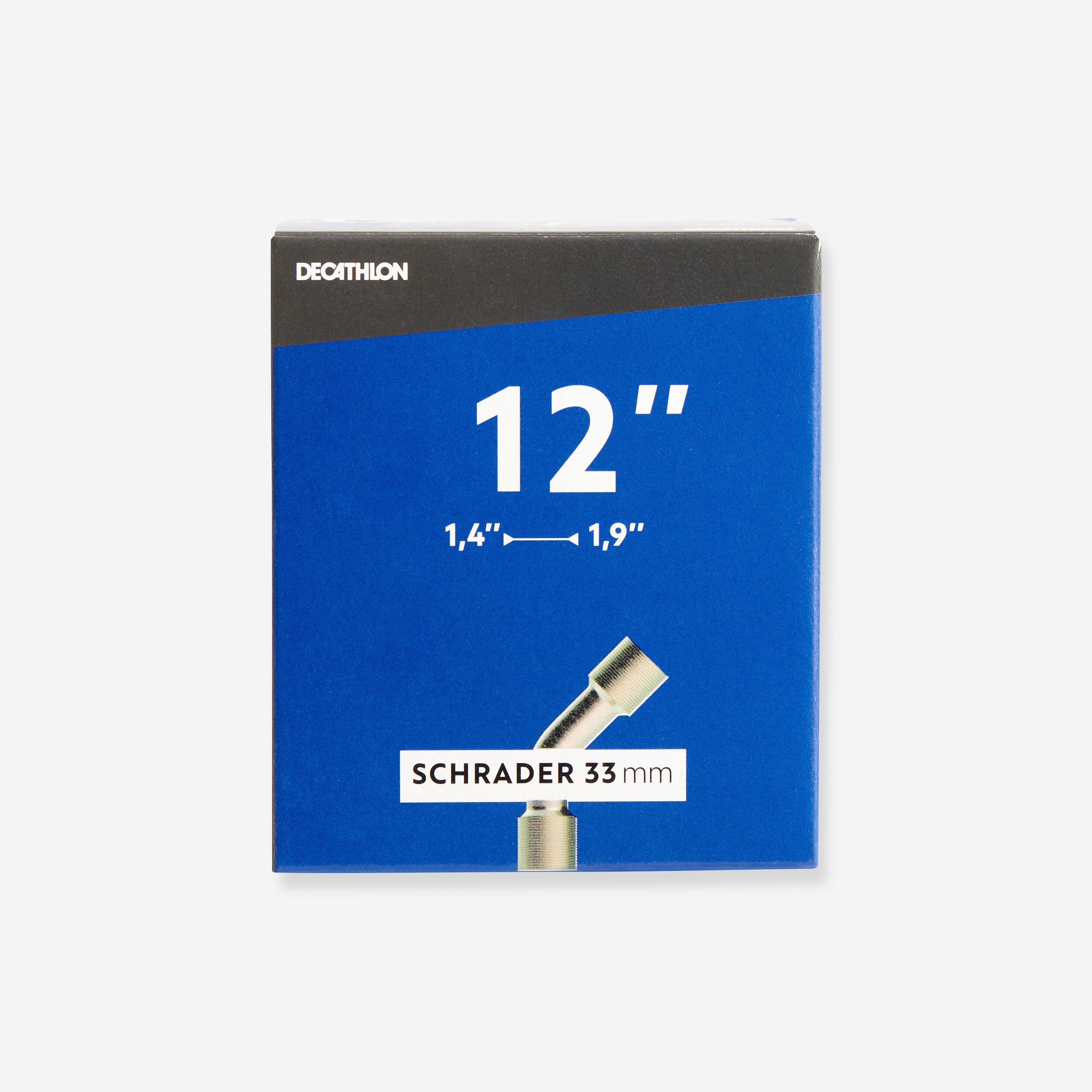 Chambre à air 12 x 1,7/2,2 valve Schrader coudée - DECATHLON