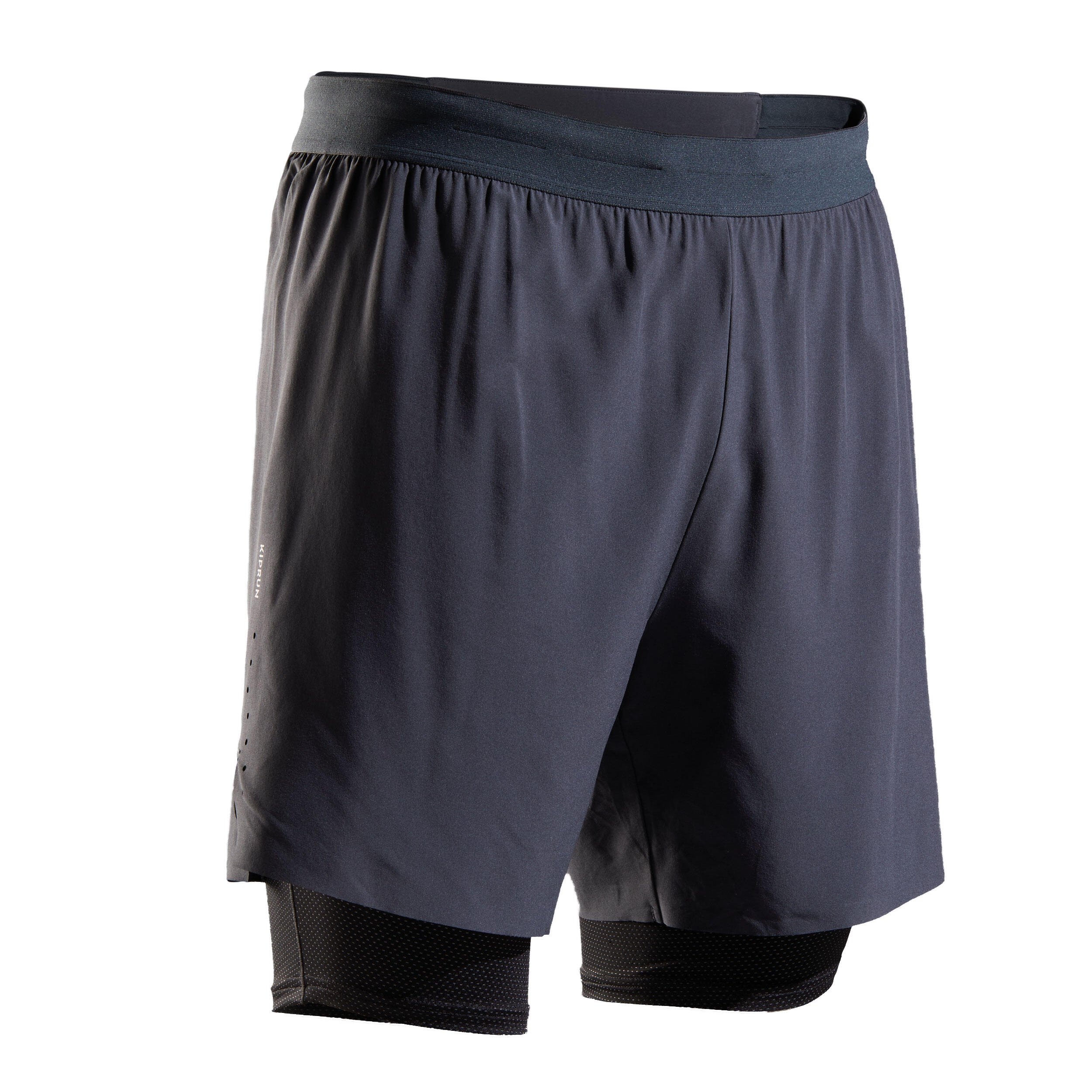 Pantal n corto running 2 en 1 con mallas Hombre Decathlon