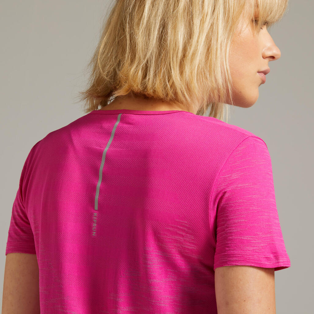 Women's Running Breathable T-Shirt Kiprun Care - pink